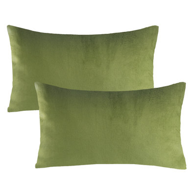 12" * 20" Velvet Lumbar Pillow Set, Soft Decorative Throw Pillow