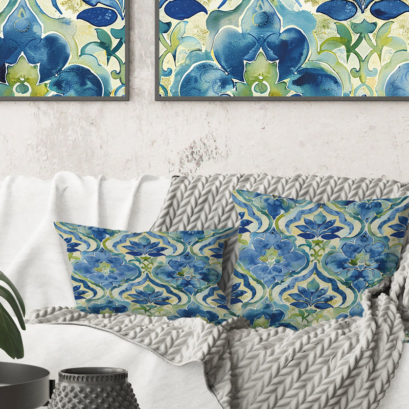 Coussin lombaire bleu