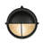 Bulkhead 8" Round Eyelid - Textured Black with Clear with Sandblasted Glass