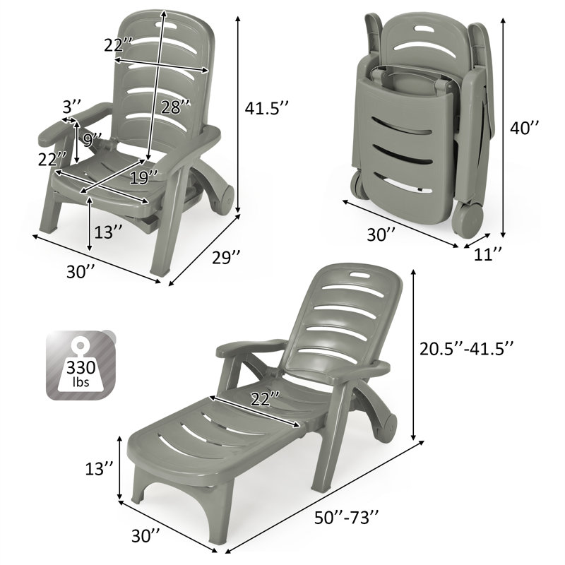 Gagetown Outdoor Chaise Lounge