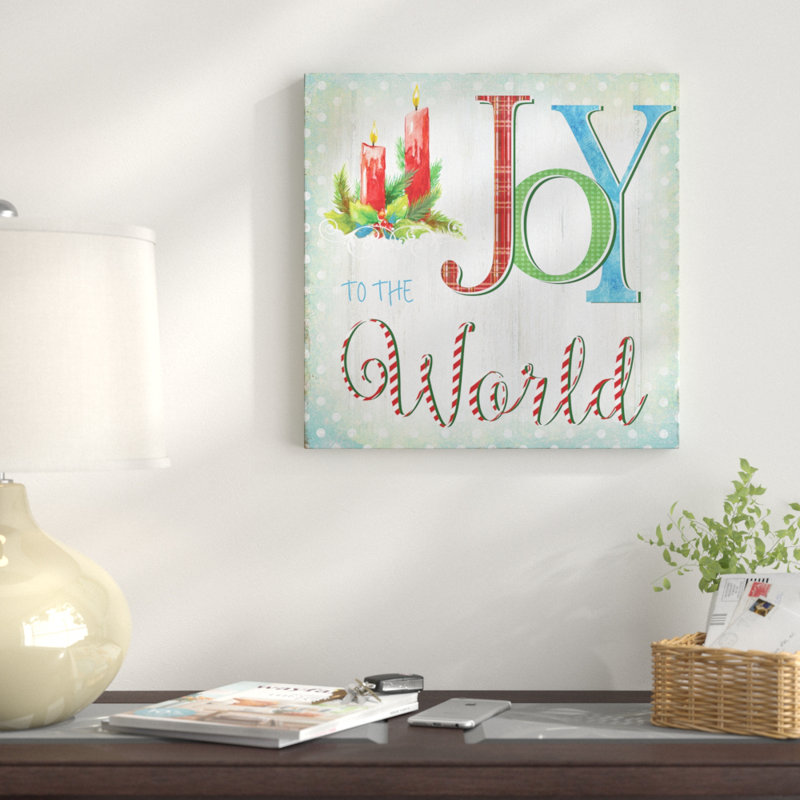 « bougie joy », reproduction d’art textuel sur toile, H 16 po x l 16 po x P 1 po, Toile tendue