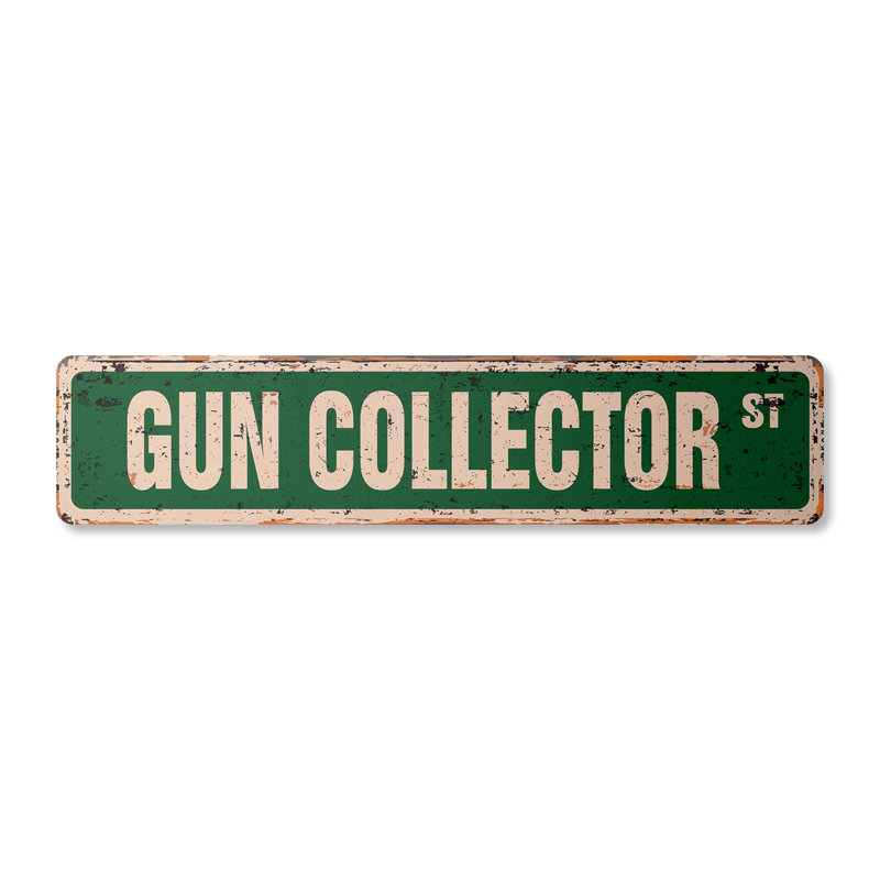 Plaque de collection pistolet en plastique robuste 7 po x 30 po