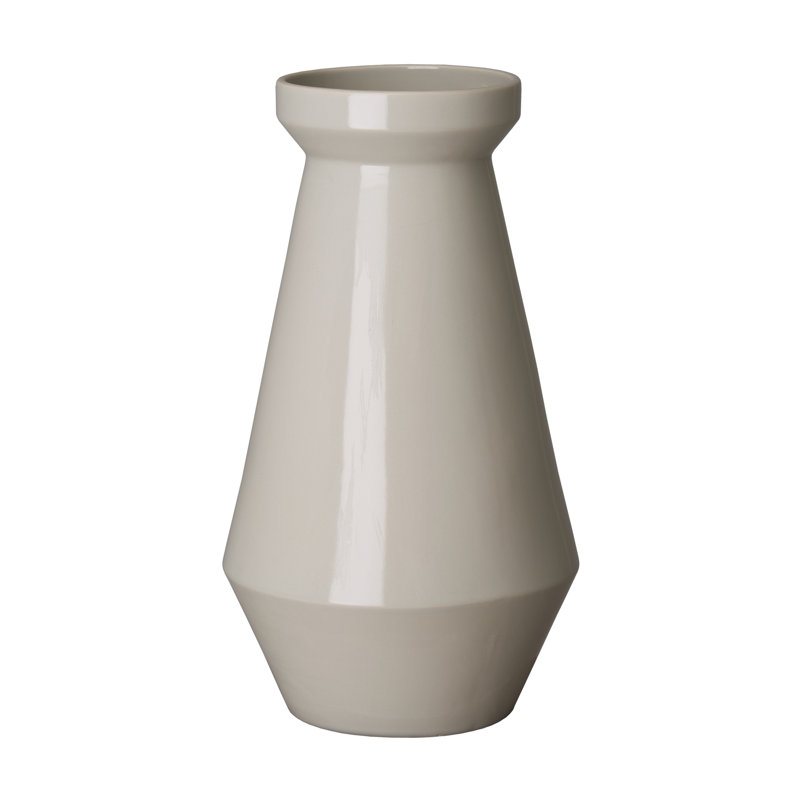 Vase de table en céramique 17 po gris Pesina