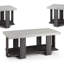 Ensemble de cocktail en bois 3 pièces avec table basse et deux tables de bout assorties pour les salons modernes