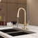 CASAINC Single-Handle Pull-Down Kitchen Faucet Single Hole Faucet with Deck Plate
