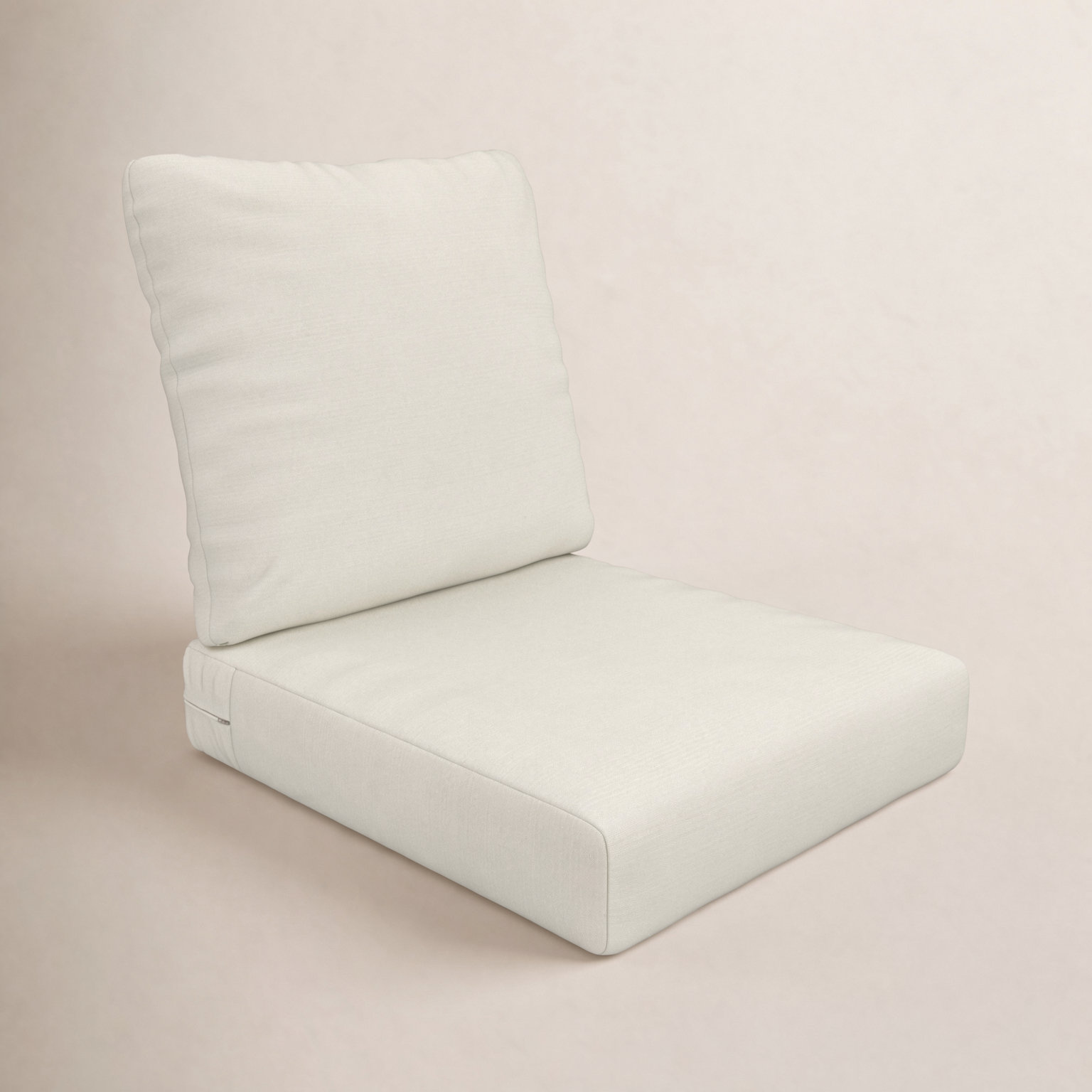 Amala Sunbrella® Outdoor Deep Seating Lounge Chair Seat/Back Cushion, Canvas Natural Sunbrella® Canvas