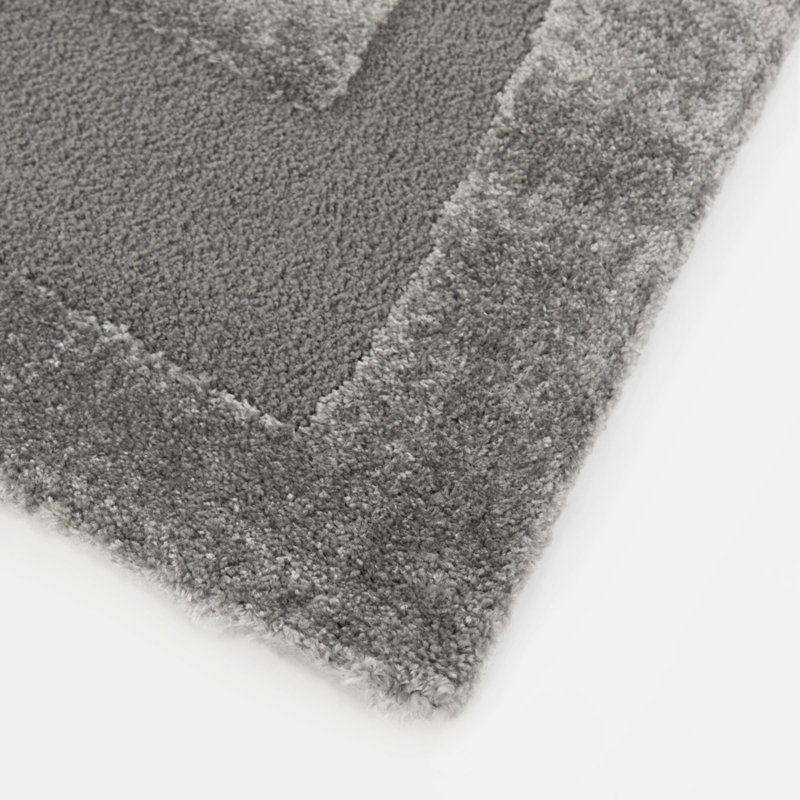 Draco Grey Abstract Modern Area Rug, Rectangle 5'3" x 7'