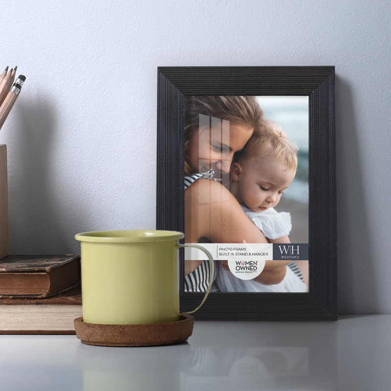 Wood Picture Frame - Set of 6, Ebony, 4" x 6"