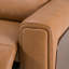 Sandstone - Canapé moderne en cuir brun avec 2 fauteuils inclinables électriques