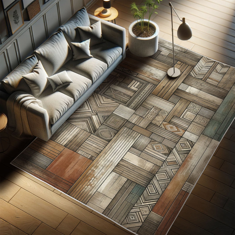 Machine Printed 177cm X 122cm Area Rug