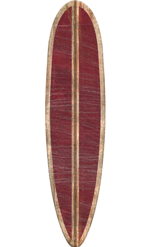 Vintage Surfboard Wood Panel 2 Print by Nathan Turner
