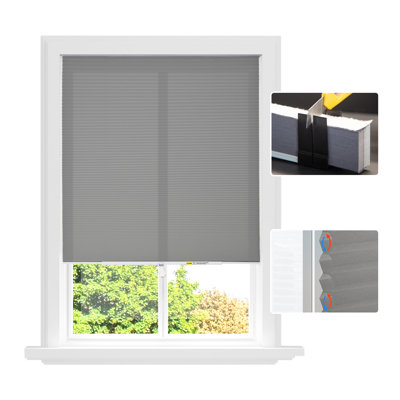 Anycut Honeycomb Blinds Cordless for Indoor Windows Light Filtering 48×64