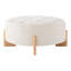Repose-pieds moderne capitonné rond-1297491121