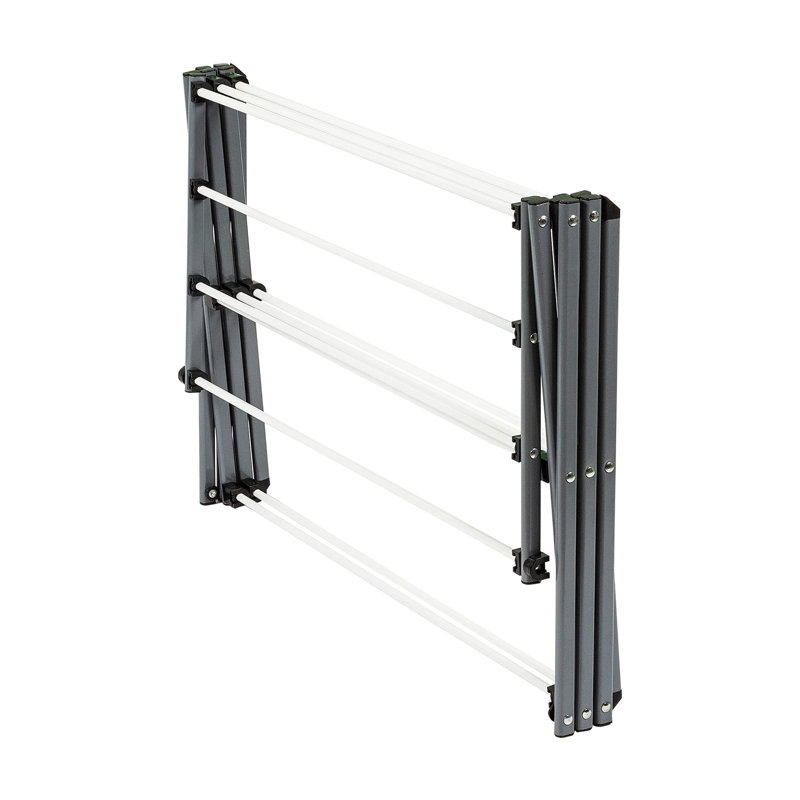 Steel Foldable Accordion Drying Rack, Grey/White, 42" H x 29" W x 14.2" D