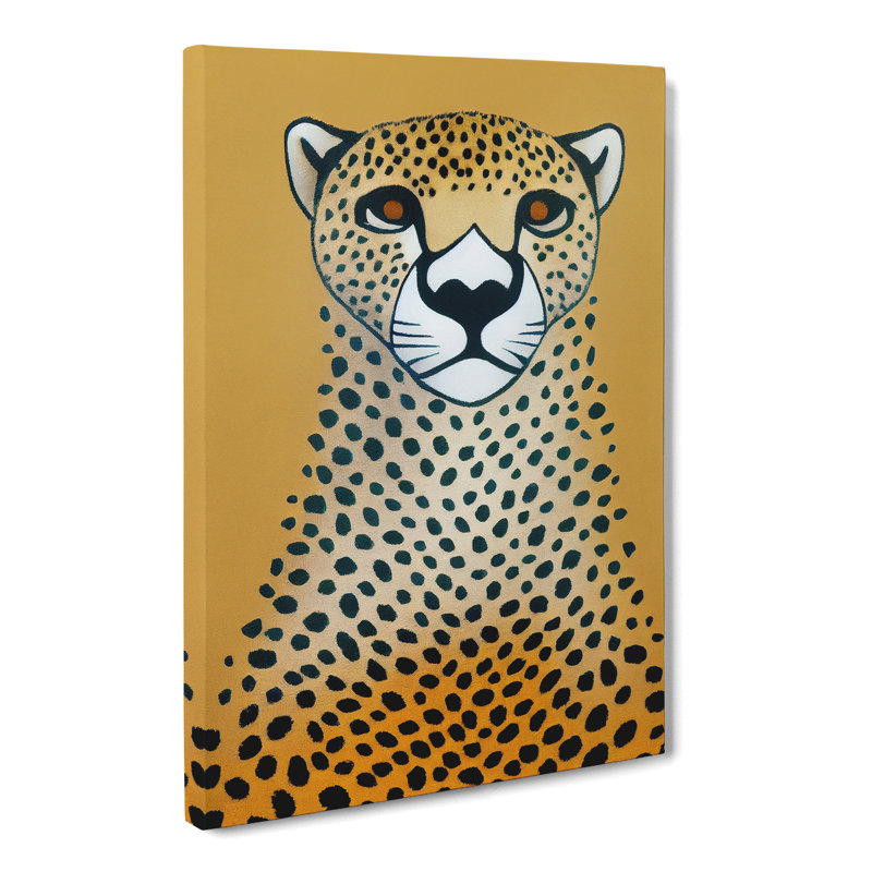 Cheetah Suprematism - Wrapped Canvas, 50cm H x 35cm W x 3cm D