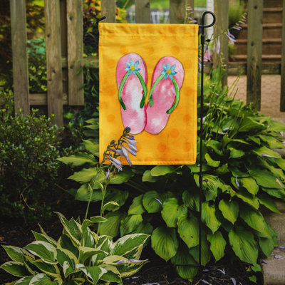 Polkadot à deux côtés en polyester 15 x 11 po flip drapeau de jardin