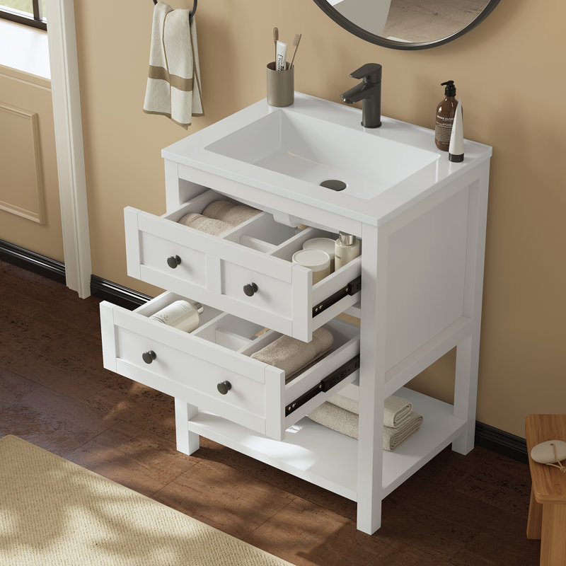 Ensemble de meuble-lavabo simple 24 po Allensville, 24", Blanc