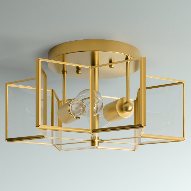 Plafonnier semi-encastré 2 lumières 15,2 po