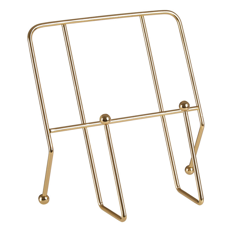 23cm W Iron Shelving Unit, Gold, 27cm H x 23cm W x 14cm D
