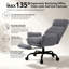 Big and Tall Office Chair, Ergonomic Heavy Duty Desk Chair with Footrest, 135° Reclining Cross Legged Chair with Padded Flip-up Armrests for Pets, Teddy Fleece, for Home Office-857855718