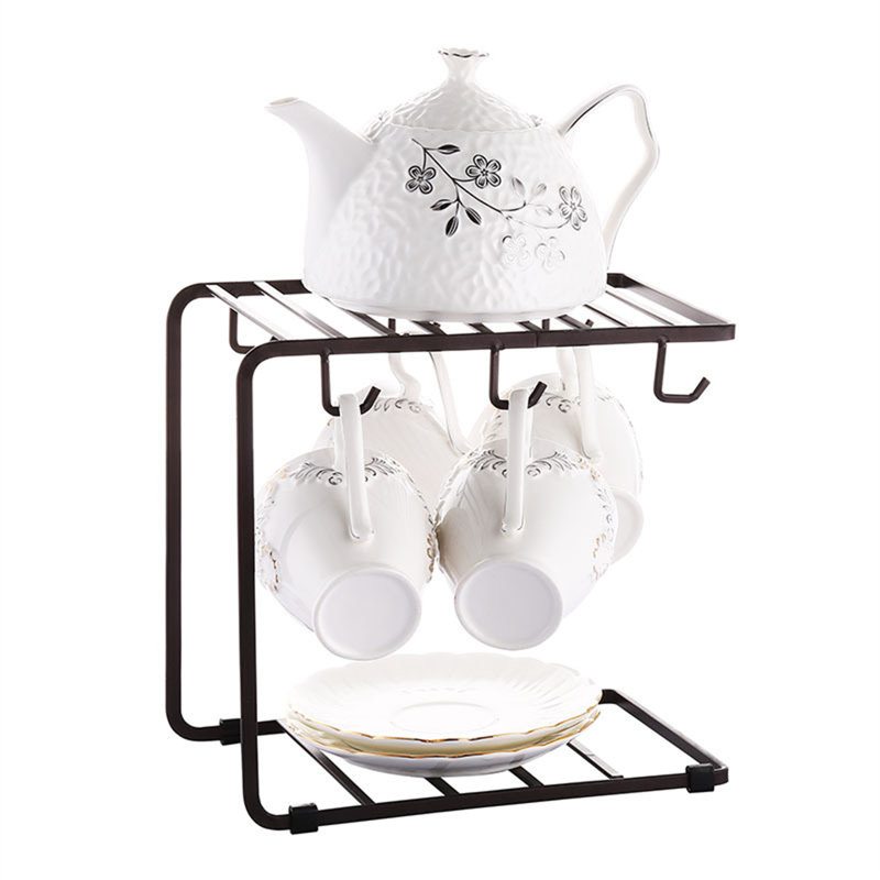 Porte-gobelet suspendu et plateau de drainage - Conception peu encombrante pour le rangement de tasses et de verres