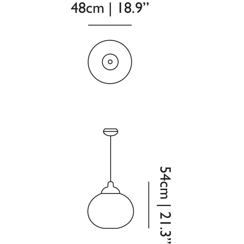 Non Random 1 - Light Pendant, White, Small