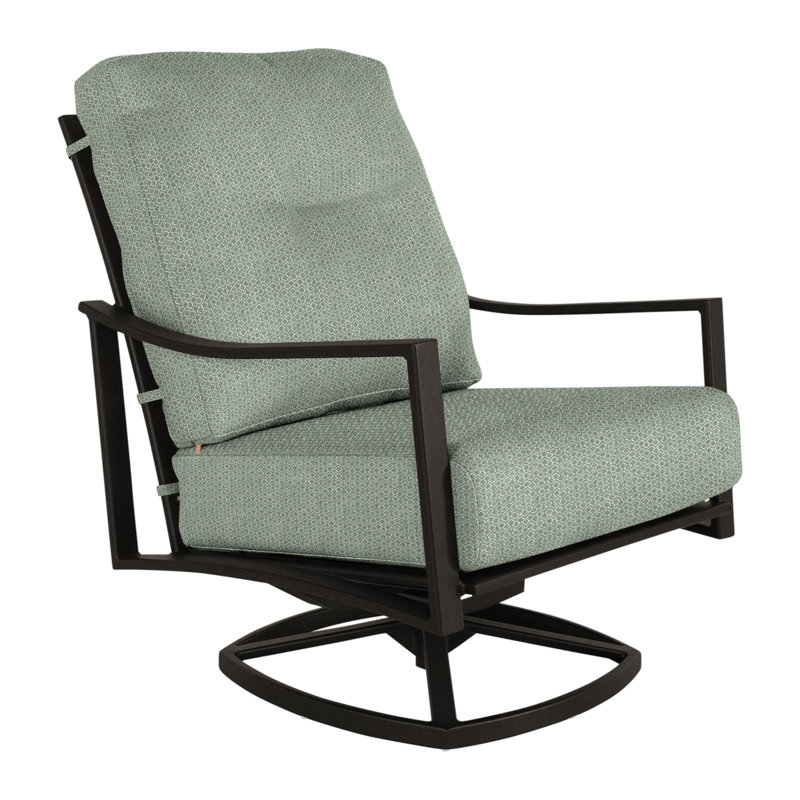 Avana Outdoor Rocker Chair, Carbon Black, Sash Denim