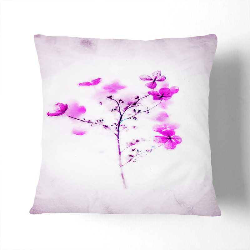 Floral Square Throw Cushion, 55cm H x 55cm W x 20cm D