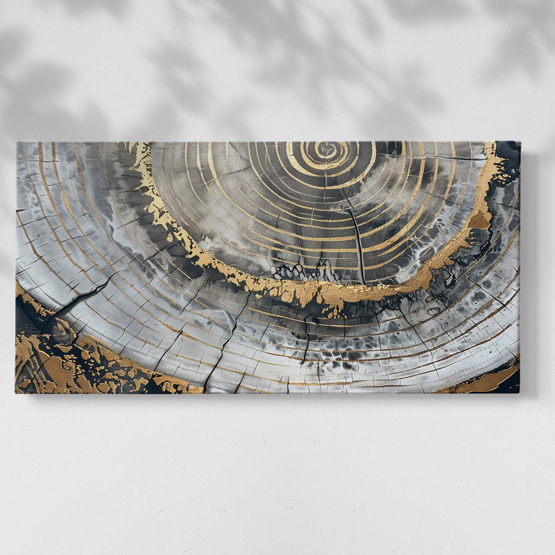 Série abstraite-CECCXII- Toile tendue avec châssis tendue, prête à être accrochée, H 17 po x l 33 po