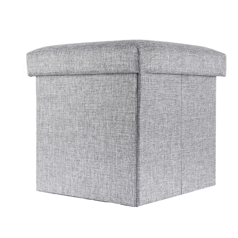 Ronta Ottoman, Grey, 30" H x 30" W x 30" D
