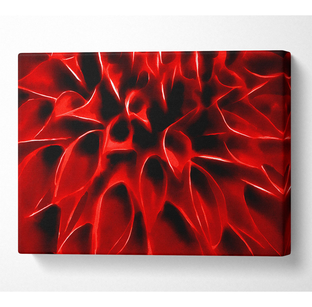 Feuerrote Blütenblätter - Kunstdrucke auf Leinwand - Wrapped Canvas