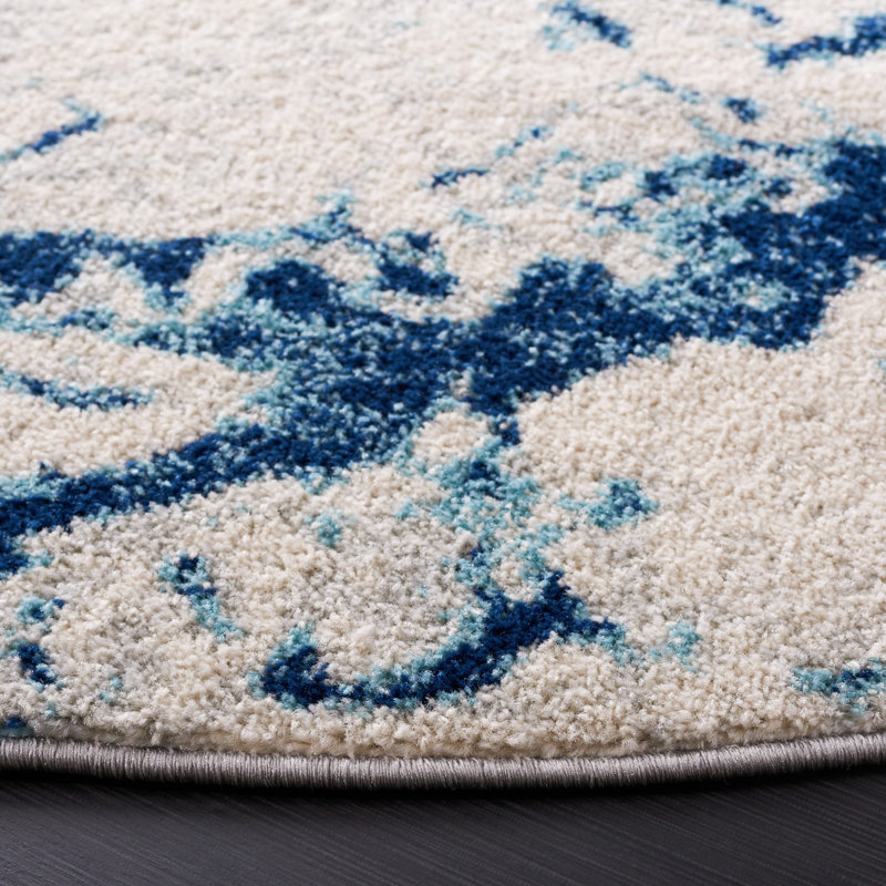 Tapis ivoire / bleu Haviland 276, Rond 6 pi 7 po