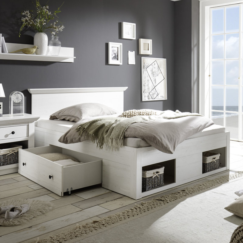 Bed Berwyn With Storage Space, European Double (140 x 200cm)