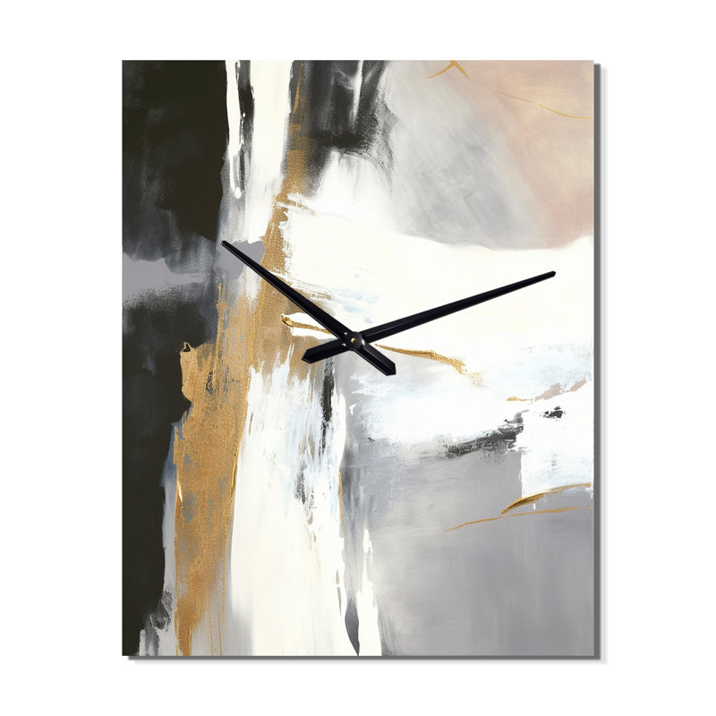 Ingry - Horloges murales abstraites en marbre, H 32 po x l 16 po