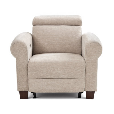 Wall Hugger Power Recliner Chair with Adjustable Headrest, Pet-Friendly Fabric