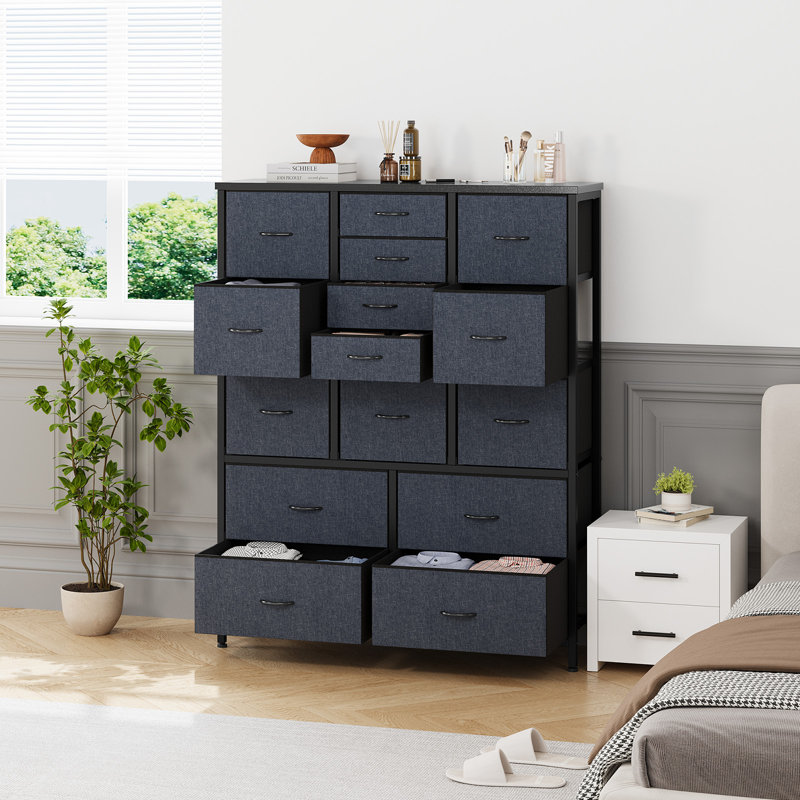  Commode 15 tiroirs haute en tissu
