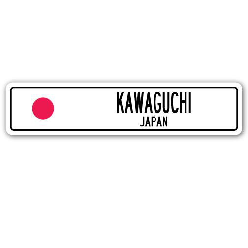 Panneau de signalisation en aluminium Kawaguchi, Japon, H 6 po x l 24 po x P 1 po