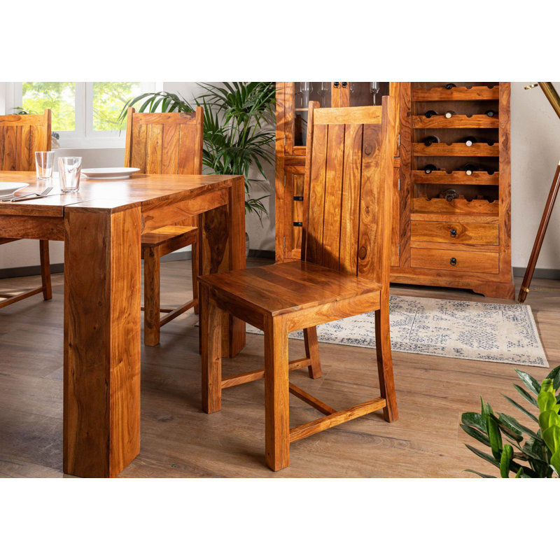 Oxford 45cm H Solid Wood Side Chair, Honey