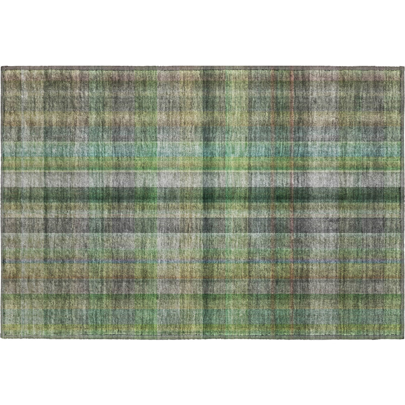Tapis vert Cerrito AMF548 lavable à la machine de qualité supérieure, Rectangle 1 pi 8 po x 2 pi 6 po