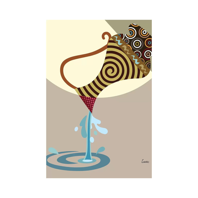 «Aquarius Zodiac» par Lanre Studio, impression sur toile tendue, H 12 po x l 8 po x P 0,75 po