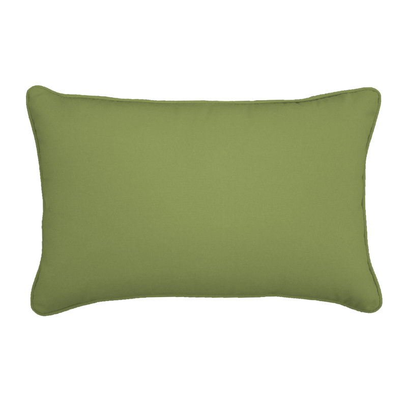 Sunbrella® Outdoor Reversible Throw Pillow, Spectrum Cilantro, 12" H x 18" W