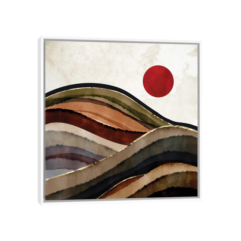 «Fall Fall Abstract», reproduction d'impression, Pas de tapis, H 18 po x l 18 po x 1,5 po, Toile blanche encadrée