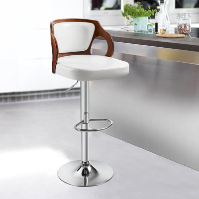 Albinus Swivel Upholstered Adjustable Height Counter Stool