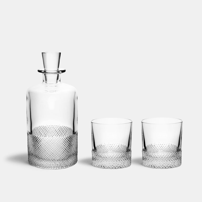 Diamond Crystal Glass, 9.4'' H x 4.3'' W x 4.3'' D