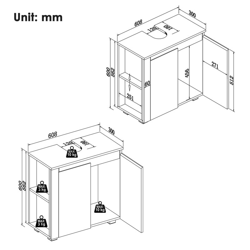 Freestanding Under Sink Cabinet