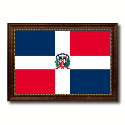 Drapeau de la république dominicaine sur toile