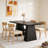 Style Dining Table, Spacious Wood Kitchen Table for Versatile Use and Durable Design