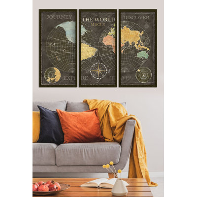 Decorative Framed MDF Painting (3 Pieces)