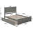 Corozon Solid Wood Platform Bed with Matching Footboard & Trundle
