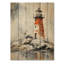 Phares par la falaise II sur bois-2070543752